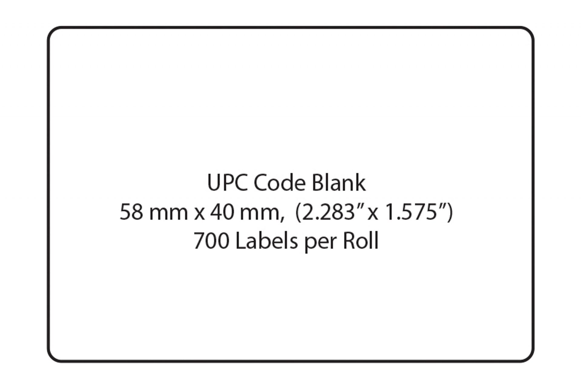 TR-8015 Blank, UPC Barcode Direct Thermal Label