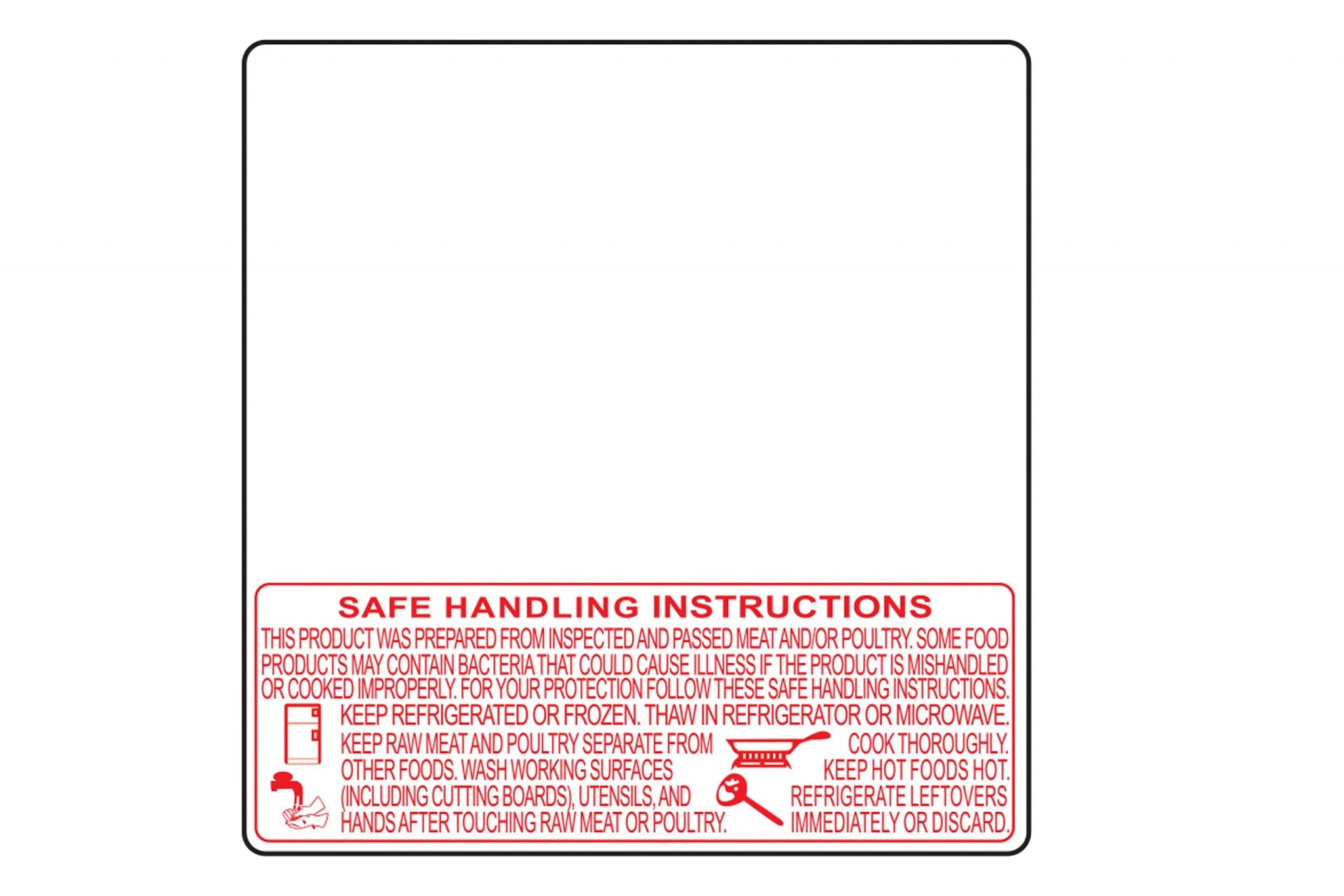 TR-8040, UPC with Safe Handling Instructions, Direct Thermal Label