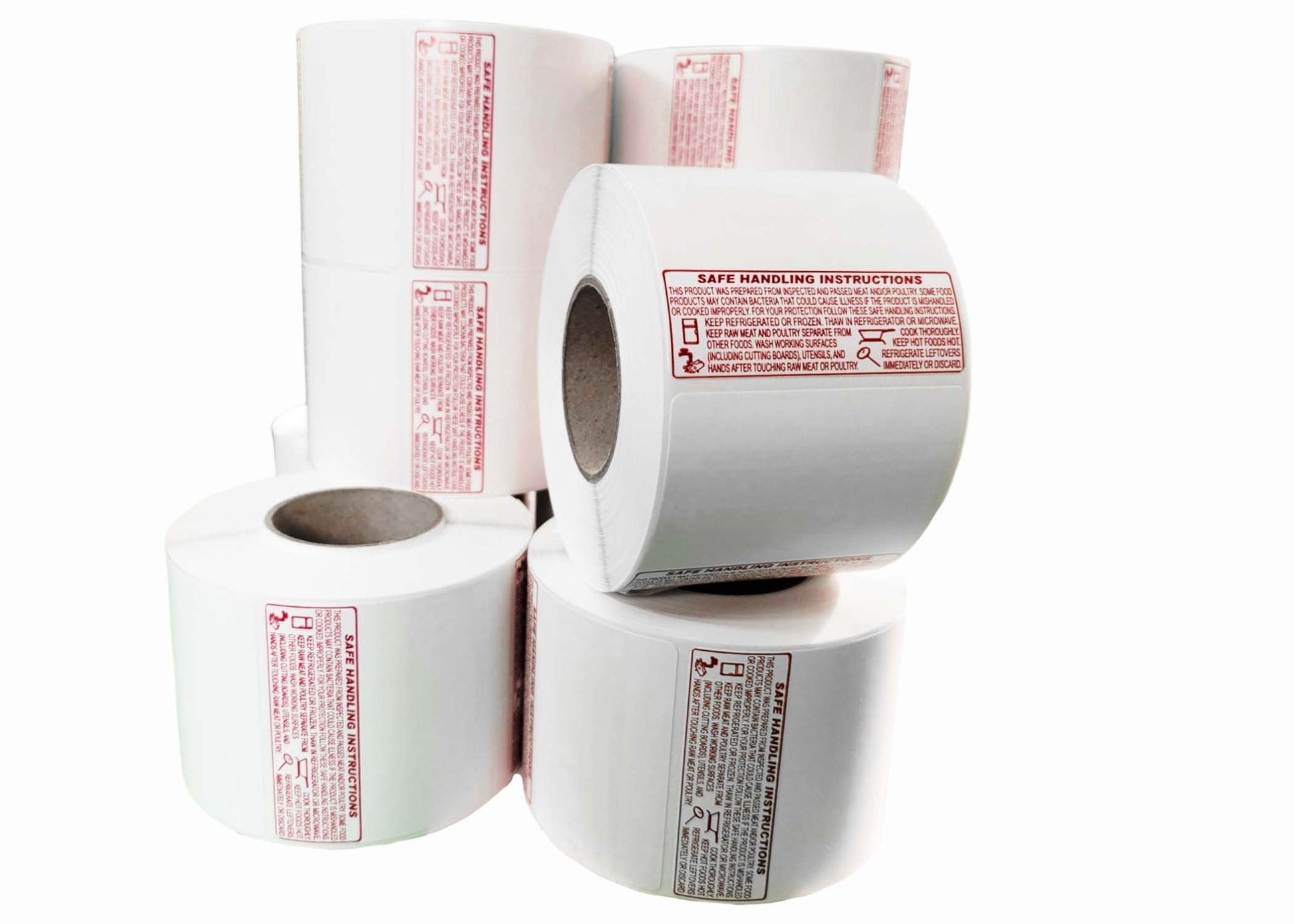 TR-8045, UPC Barcode, Safe Handling Instructions, Direct Thermal Label