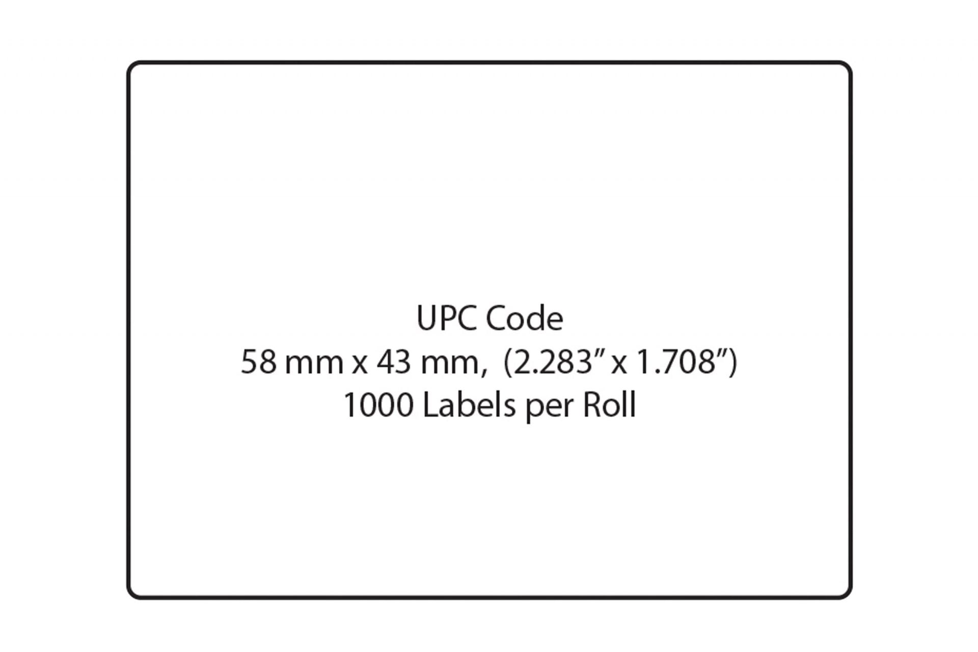 BL-6900 Blank, UPC Barcode, Direct Thermal Label