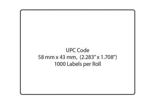 BL-6900 Blank, UPC Barcode, Direct Thermal Label